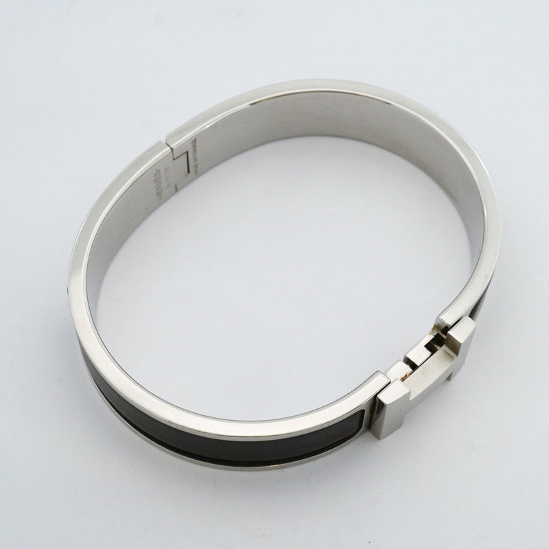 【6jeb0693-k】エルメス バングル クリッククラックPM メタル シルバー グレー【中古】メンズ レディース ユニセックス