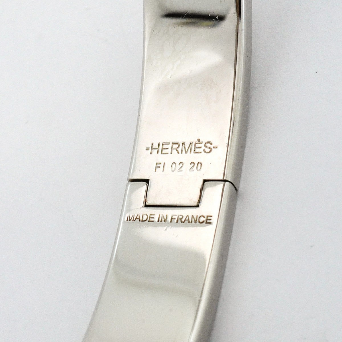 【6jeb0693-k】エルメス バングル クリッククラックPM メタル シルバー グレー【中古】メンズ レディース ユニセックス
