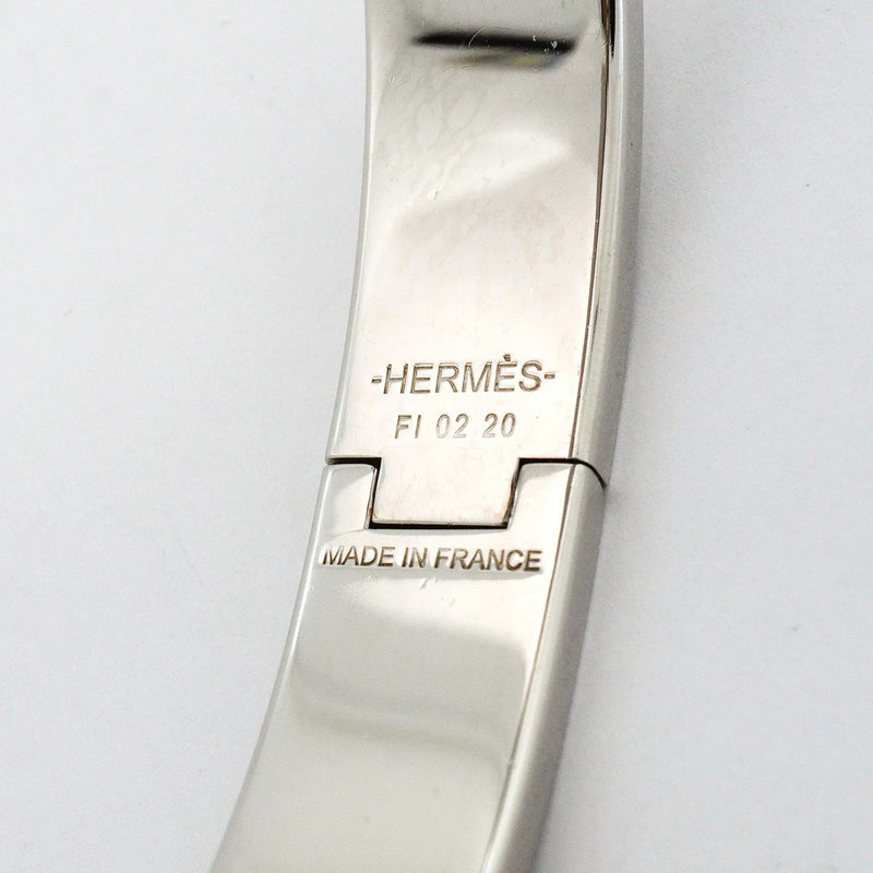 【6jeb0693-k】エルメス バングル クリッククラックPM メタル シルバー グレー【中古】メンズ レディース ユニセックス
