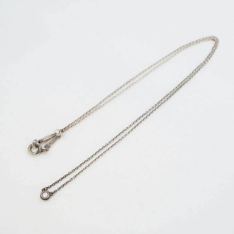 【6jeb0701-k】ティファニー ネックレス バイザヤード 1PD シルバー925 ダイヤモンド【中古】レディース