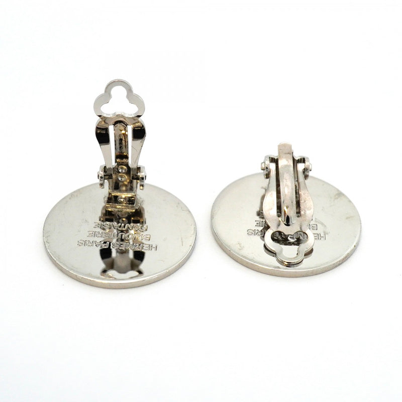 【6jeb0713-k】エルメス イヤリング セリエ メタル シルバー【中古】レディース