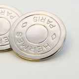 【6jeb0713-k】エルメス イヤリング セリエ メタル シルバー【中古】レディース