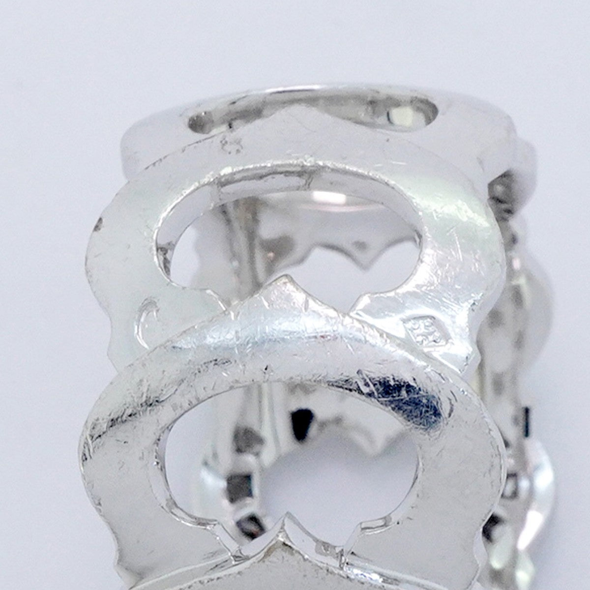 【6jeb0725】カルティエ リング Cドゥ K18WG ホワイトゴールド ダイヤモンド ＃56【中古】メンズ レディース ユニセックス