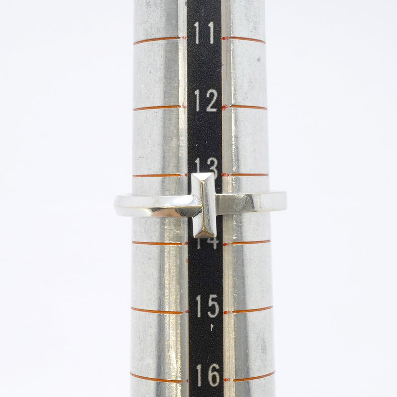 【6jeb0728】ティファニー リング Tワン K18WG ホワイトゴールド 13.5号【中古】レディース