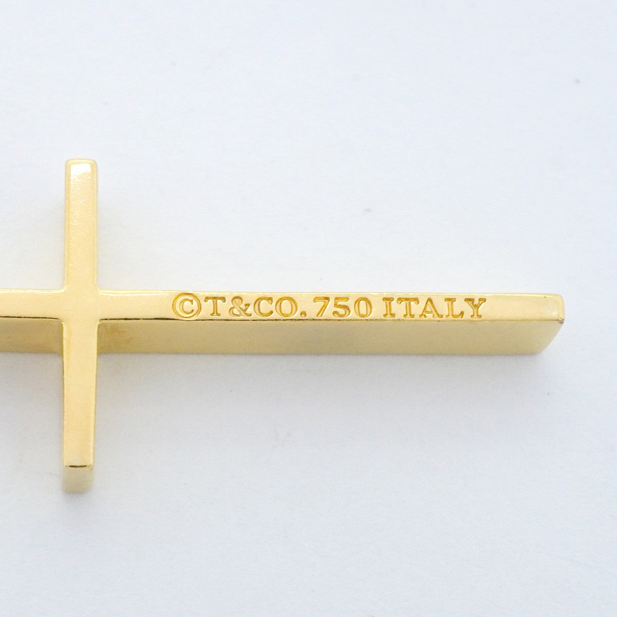 【6jeb0731】ティファニー ネックレス クロス K18YG イエローゴールド【中古】レディース