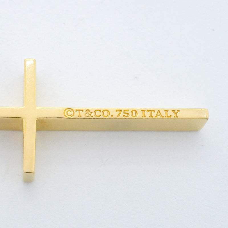 【6jeb0731】ティファニー ネックレス クロス K18YG イエローゴールド【中古】レディース