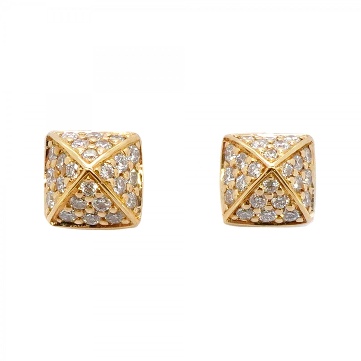 【6jeb0732】エルメス ピアス クルードゥH K18PG ピンクゴールド ダイヤモンド【中古】レディース