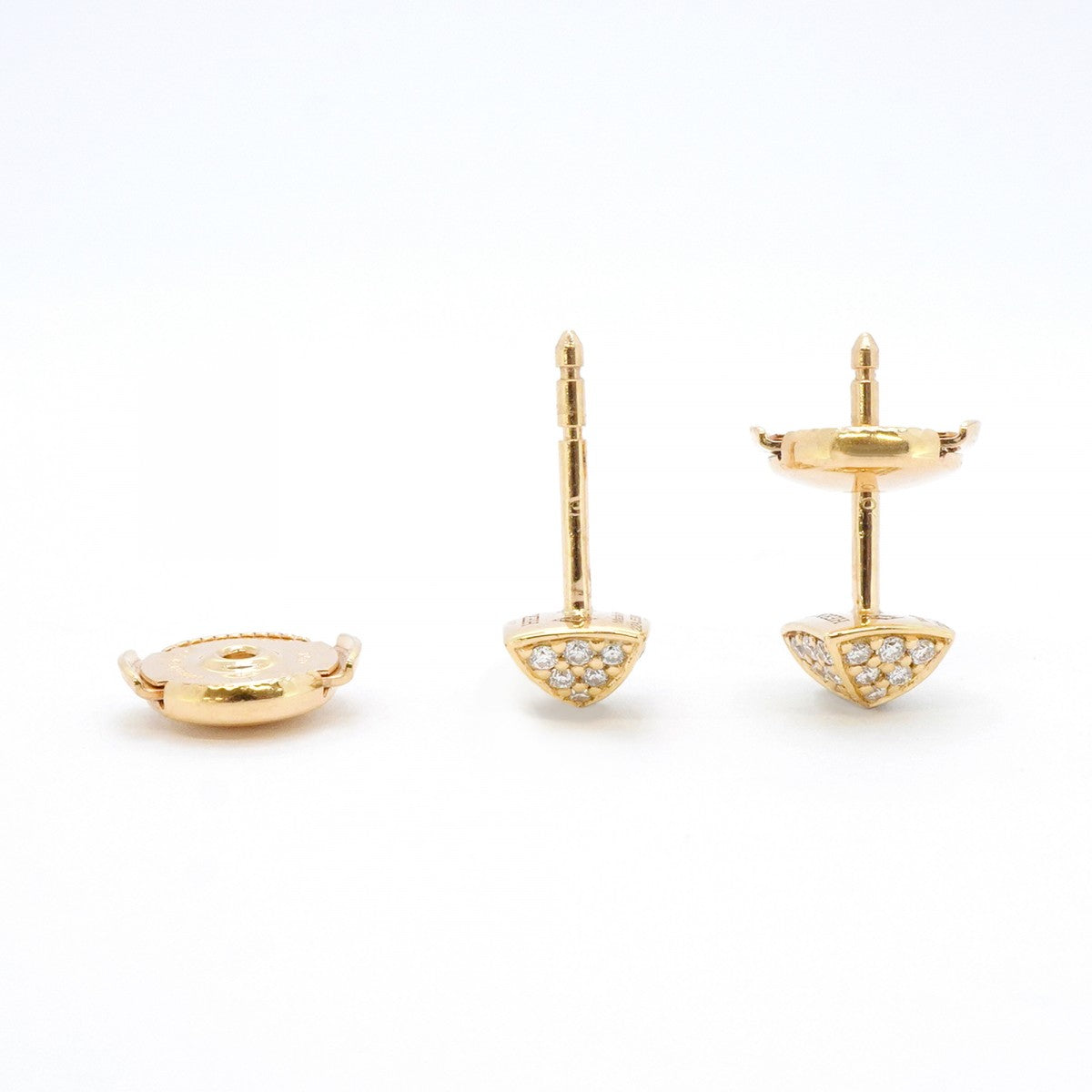 【6jeb0732】エルメス ピアス クルードゥH K18PG ピンクゴールド ダイヤモンド【中古】レディース