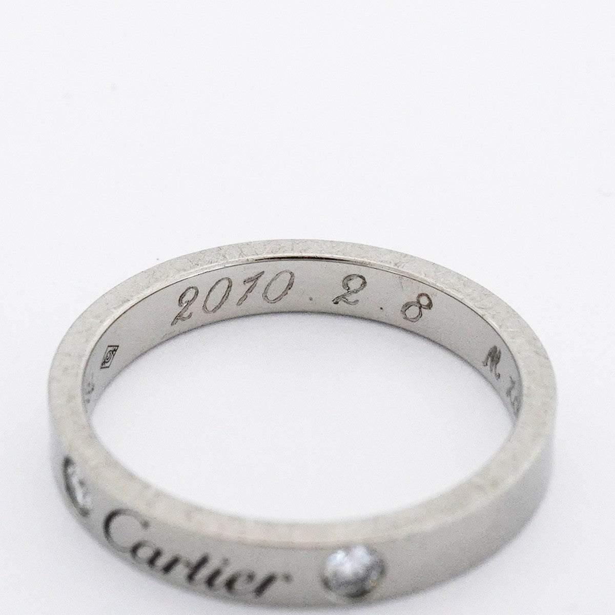 【6jeb0769】カルティエ リング Cドゥ/ウェディング 2PD Pt950 プラチナ ダイヤモンド ＃53【中古】レディース