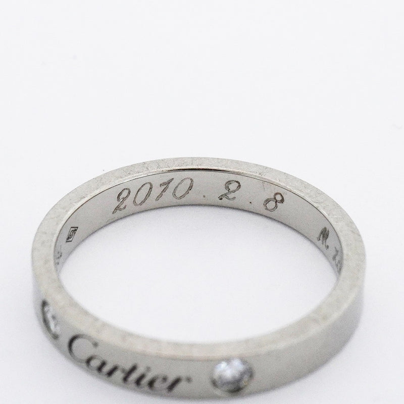 【6jeb0769】カルティエ リング Cドゥ/ウェディング 2PD Pt950 プラチナ ダイヤモンド ＃53【中古】レディース