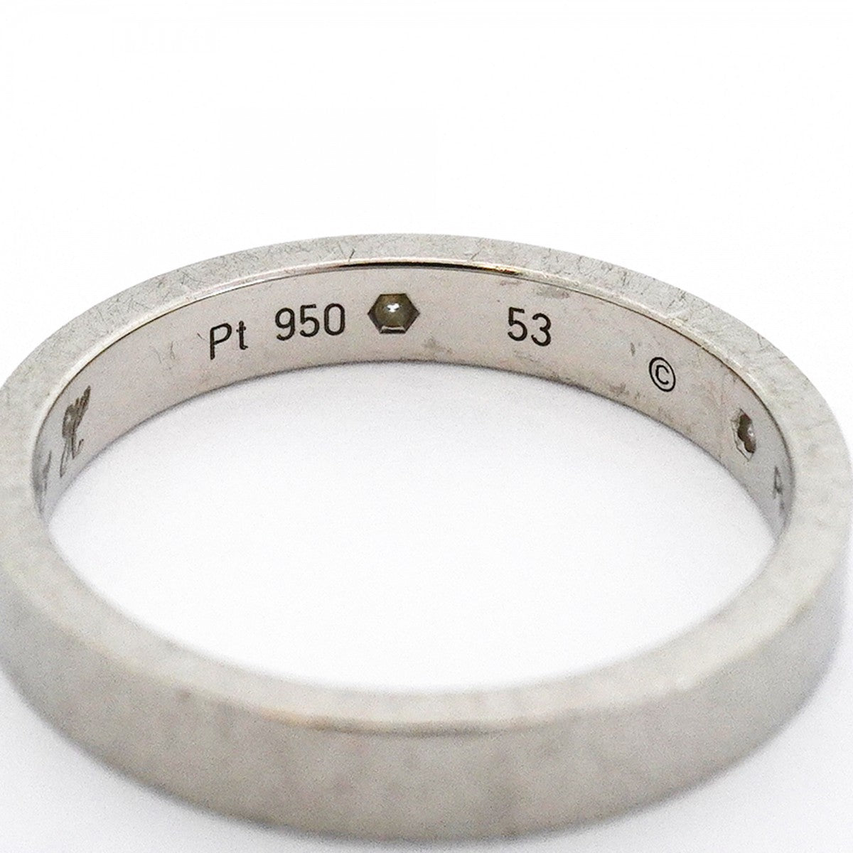 【6jeb0769】カルティエ リング Cドゥ/ウェディング 2PD Pt950 プラチナ ダイヤモンド ＃53【中古】レディース