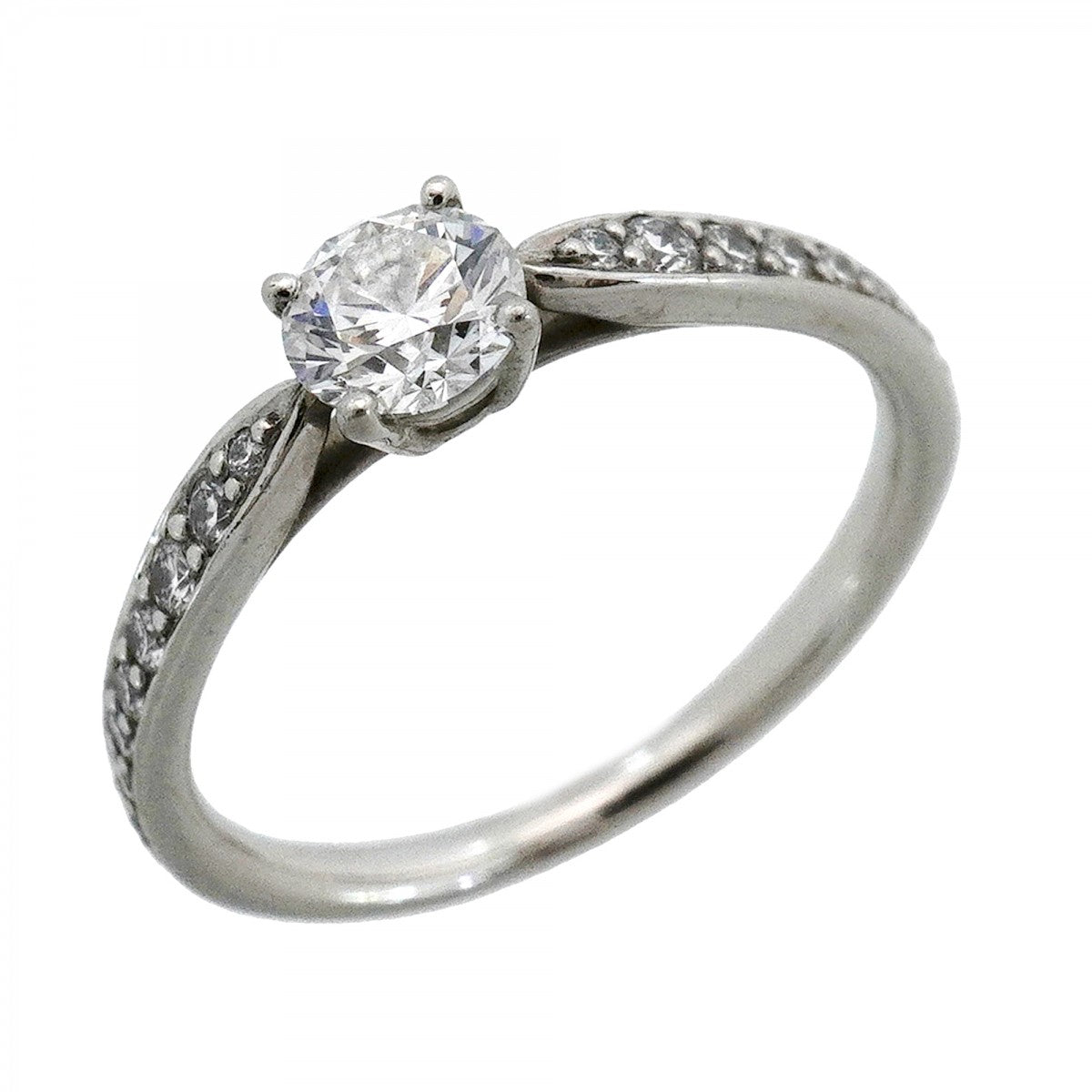 【6jeb0774】ティファニー リング ハーモニー Pt950 プラチナ ダイヤモンド 0.42ct 11号【中古】レディース