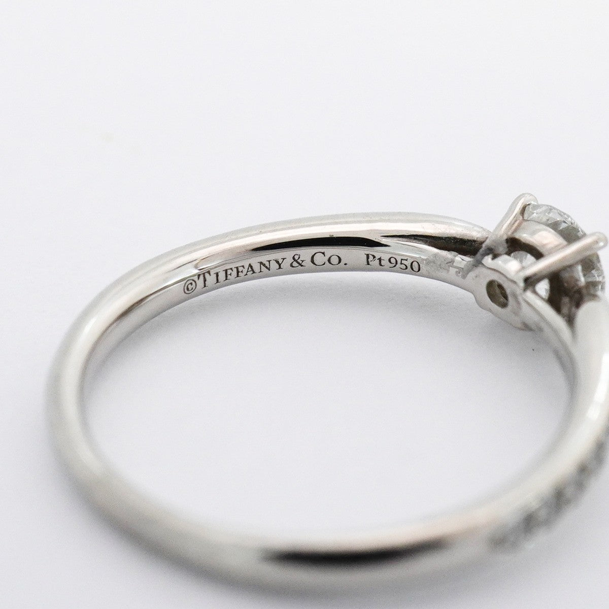 【6jeb0774】ティファニー リング ハーモニー Pt950 プラチナ ダイヤモンド 0.42ct 11号【中古】レディース