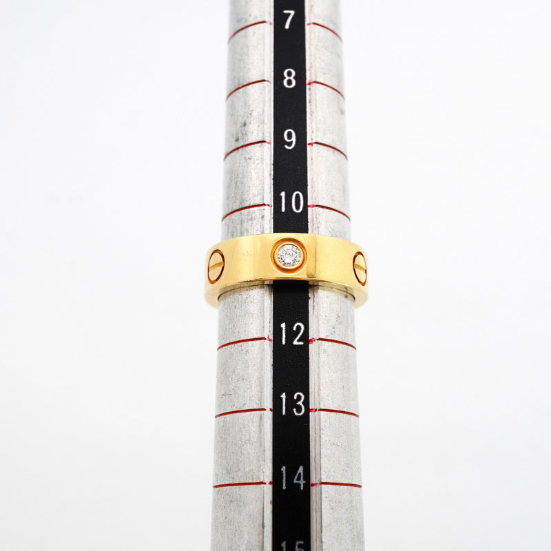 【6jeb0785】カルティエ リング ラブ 3PD K18YG イエローゴールド ダイヤモンド ＃51【中古】レディース