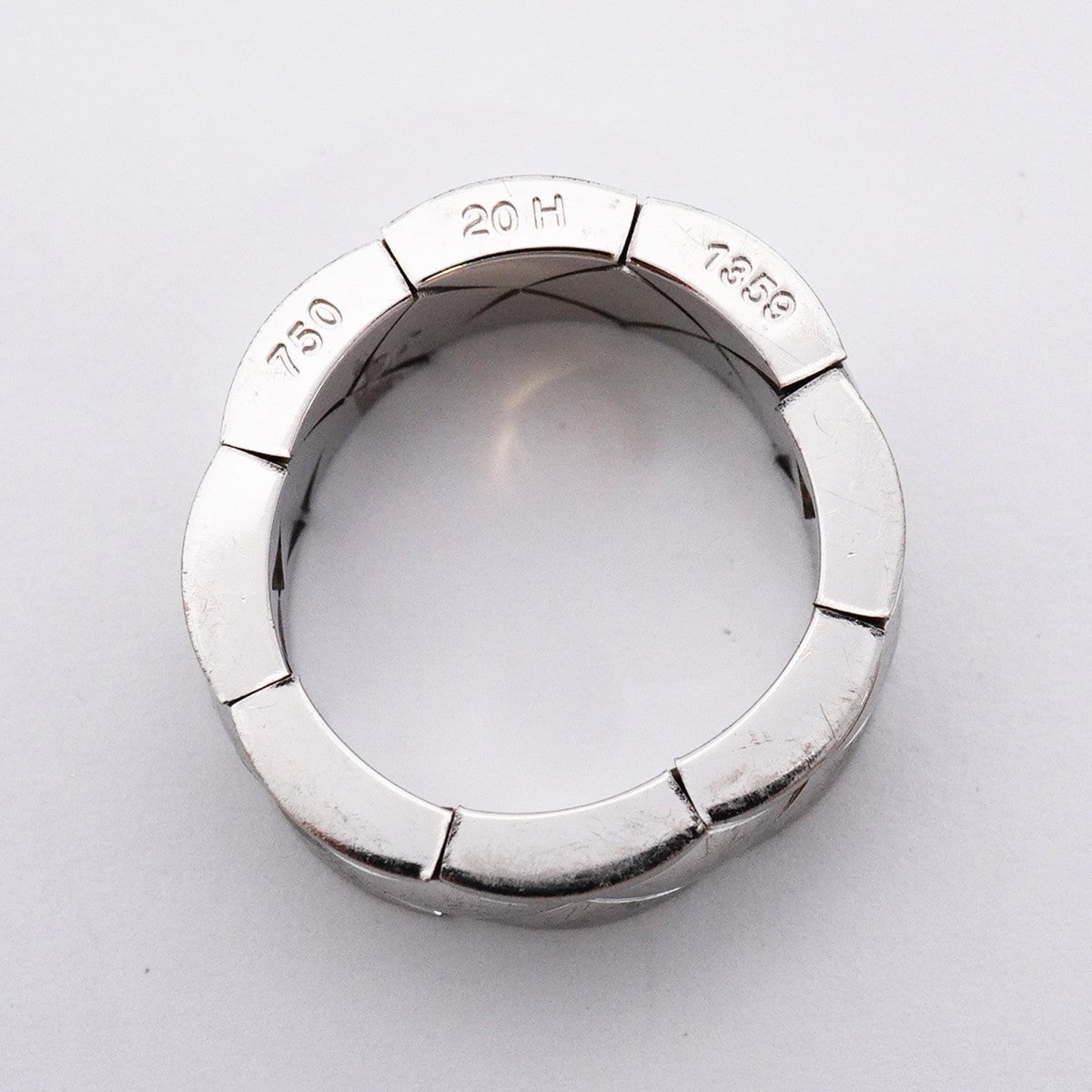 【6jeb0787】シャネル リング マトラッセ K18WG ホワイトゴールド 13号【中古】レディース