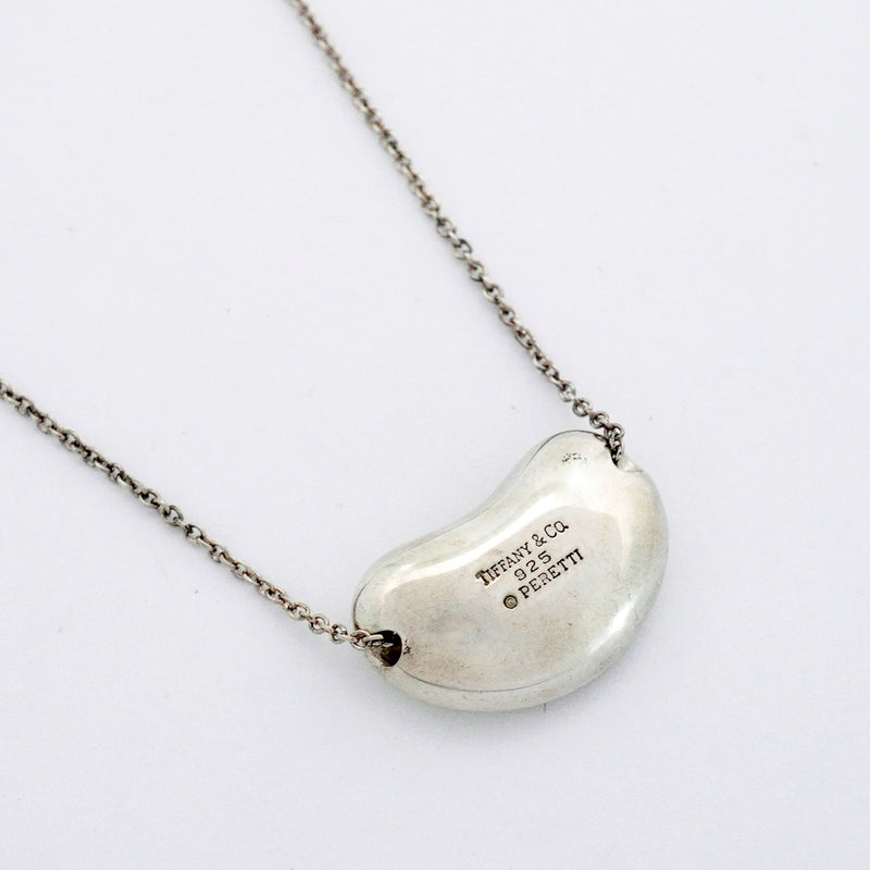 【6jeb0791】ティファニー ネックレス ビーン シルバー925【中古】レディース