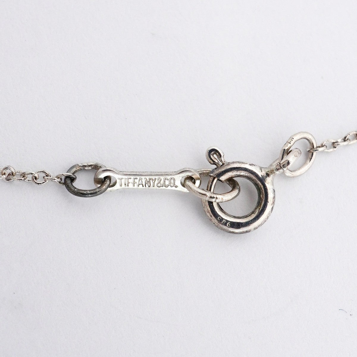 【6jeb0791】ティファニー ネックレス ビーン シルバー925【中古】レディース