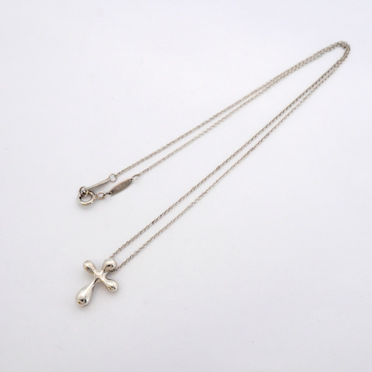 【6jeb0795】ティファニー ネックレス スモールクロス シルバー925【中古】レディース