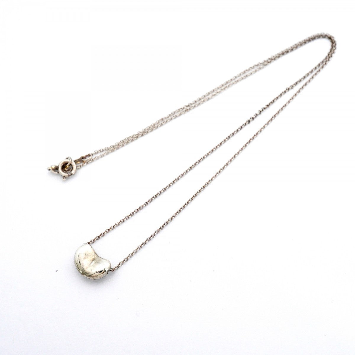 【6jeb0801-k】ティファニー ネックレス ビーン シルバー925【中古】レディース