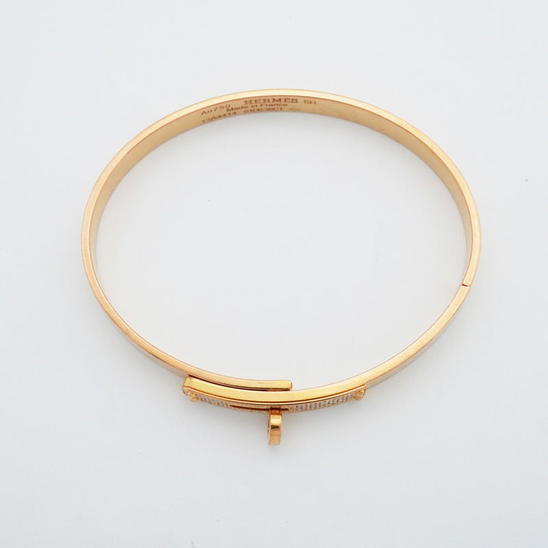 【6jeb0806】エルメス バングル ケリーPM K18PG ピンクゴールド ダイヤモンド 0.36ct【中古】レディース