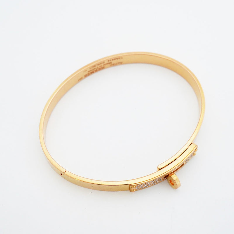 【6jeb0806】エルメス バングル ケリーPM K18PG ピンクゴールド ダイヤモンド 0.36ct【中古】レディース