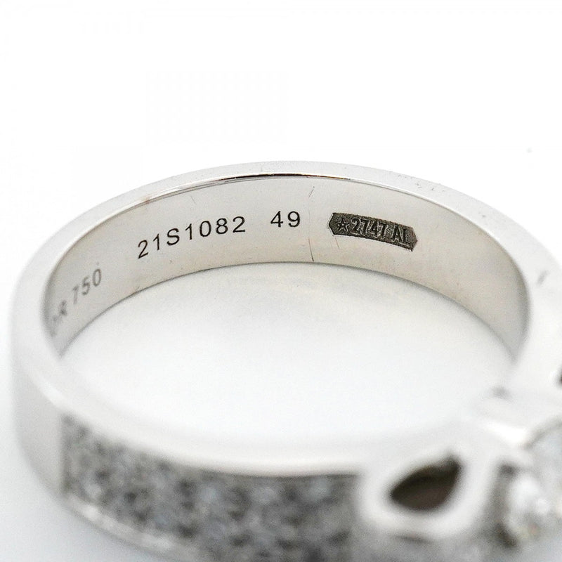【6jeb0808】シャネル リング リュバンドゥ K18WG ホワイトゴールド ダイヤモンド ＃49【中古】レディース