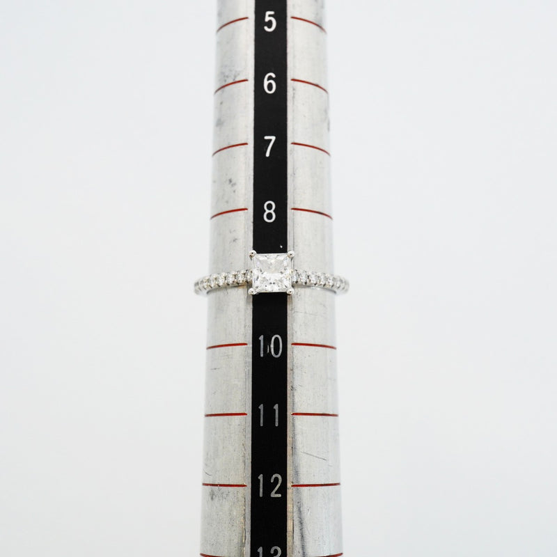 【6jeb0822】ティファニー リング ノヴォ/スクエアカット Pt950 プラチナ ダイヤモンド 0.50ct 9号【中古】レディース