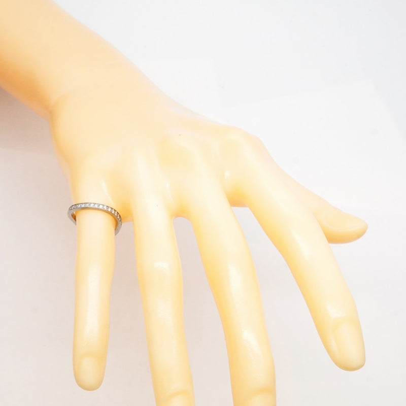 【6jeb0829】シャネル リング リュバンドゥ ハーフエタニティ Pt950 プラチナ ダイヤモンド ＃49【中古】レディース
