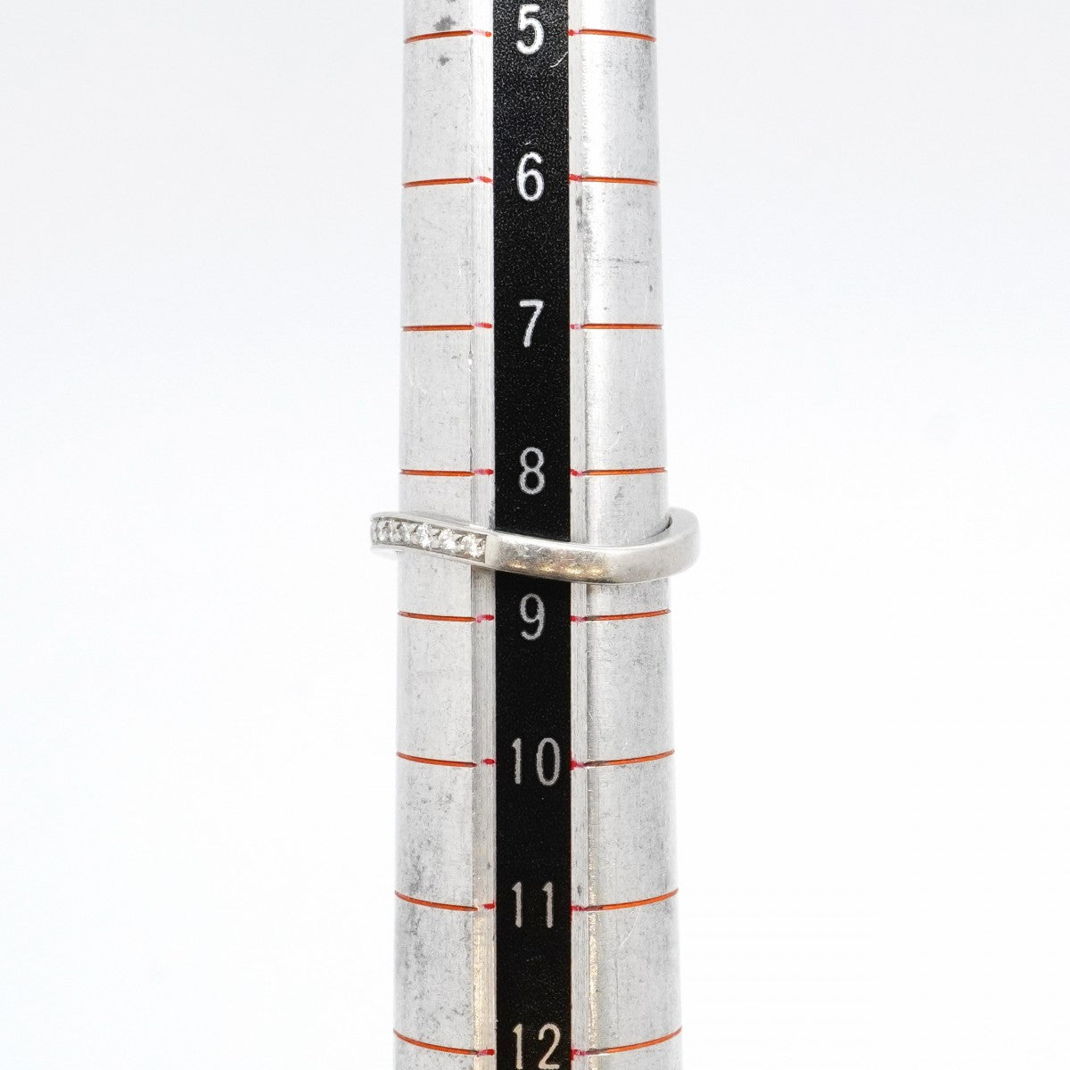 【6jeb0829】シャネル リング リュバンドゥ ハーフエタニティ Pt950 プラチナ ダイヤモンド ＃49【中古】レディース