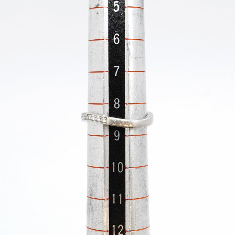 【6jeb0829】シャネル リング リュバンドゥ ハーフエタニティ Pt950 プラチナ ダイヤモンド ＃49【中古】レディース