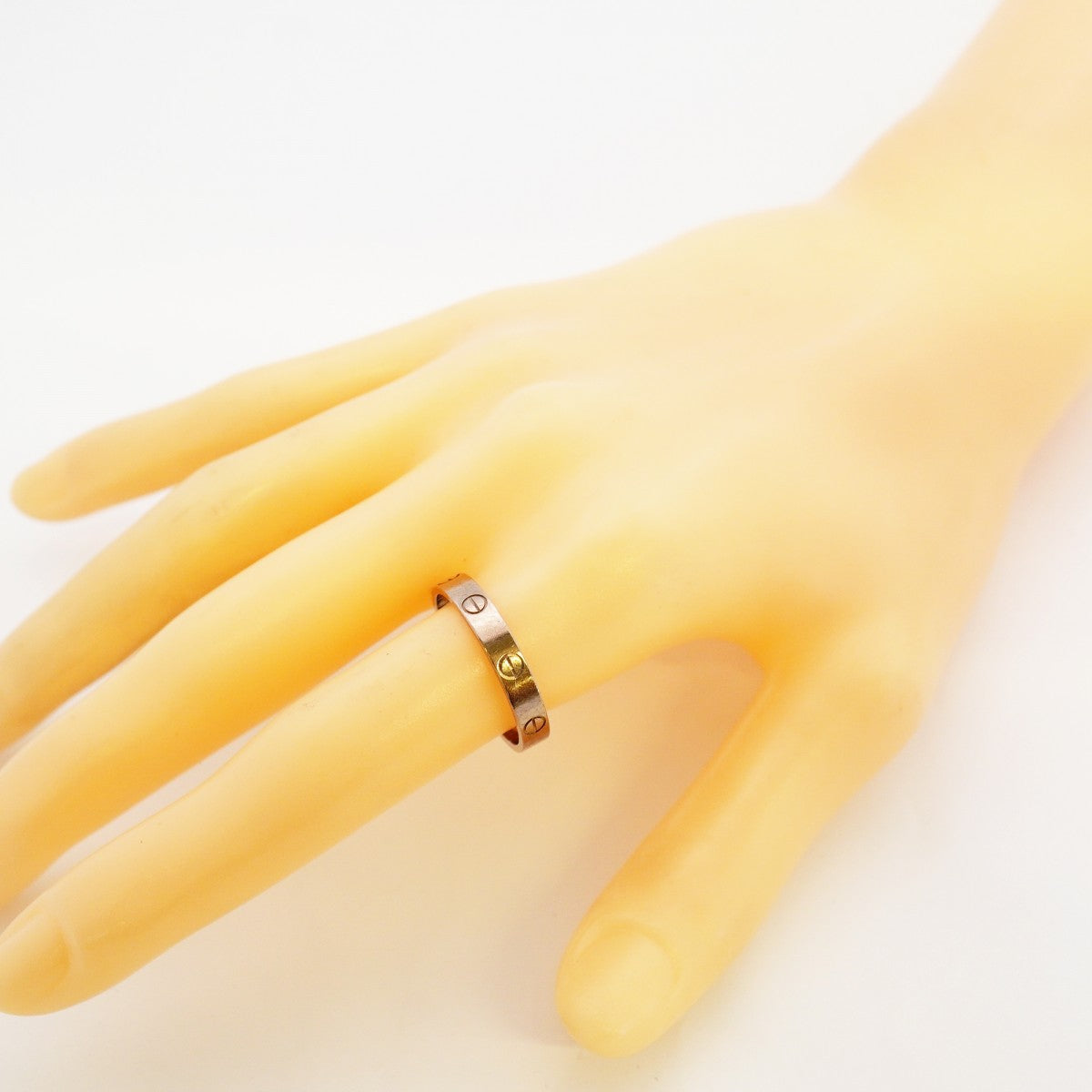 【6jeb0831】カルティエ リング ミニラブ K18WG ホワイトゴールド ＃62【中古】メンズ