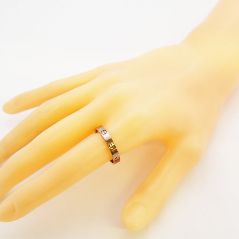 【6jeb0831】カルティエ リング ミニラブ K18WG ホワイトゴールド ＃62【中古】メンズ