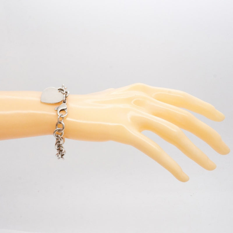 【6jeb0836-k】ティファニー ブレスレット ハートタグ シルバー925【中古】レディース