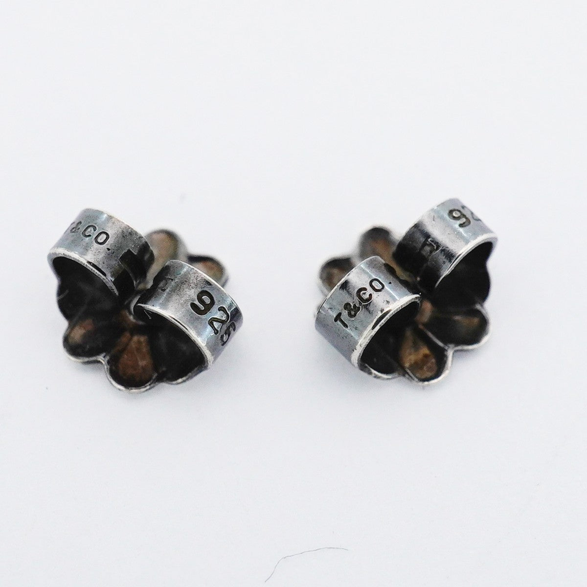 【6jeb0855-k】ティファニー ピアス バンブー/フープ シルバー925【中古】レディース
