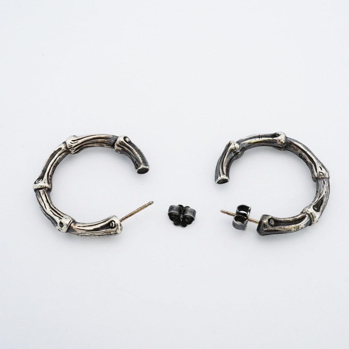 【6jeb0855-k】ティファニー ピアス バンブー/フープ シルバー925【中古】レディース