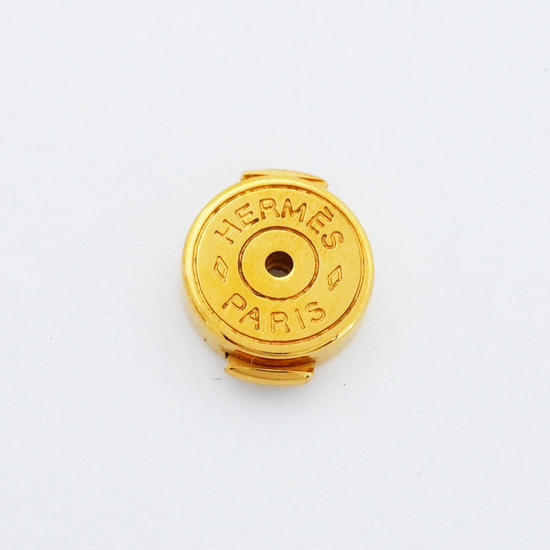 【6jeb0856-k】エルメス ピアス Hキューブ GPメッキ ゴールド オレンジ【中古】レディース