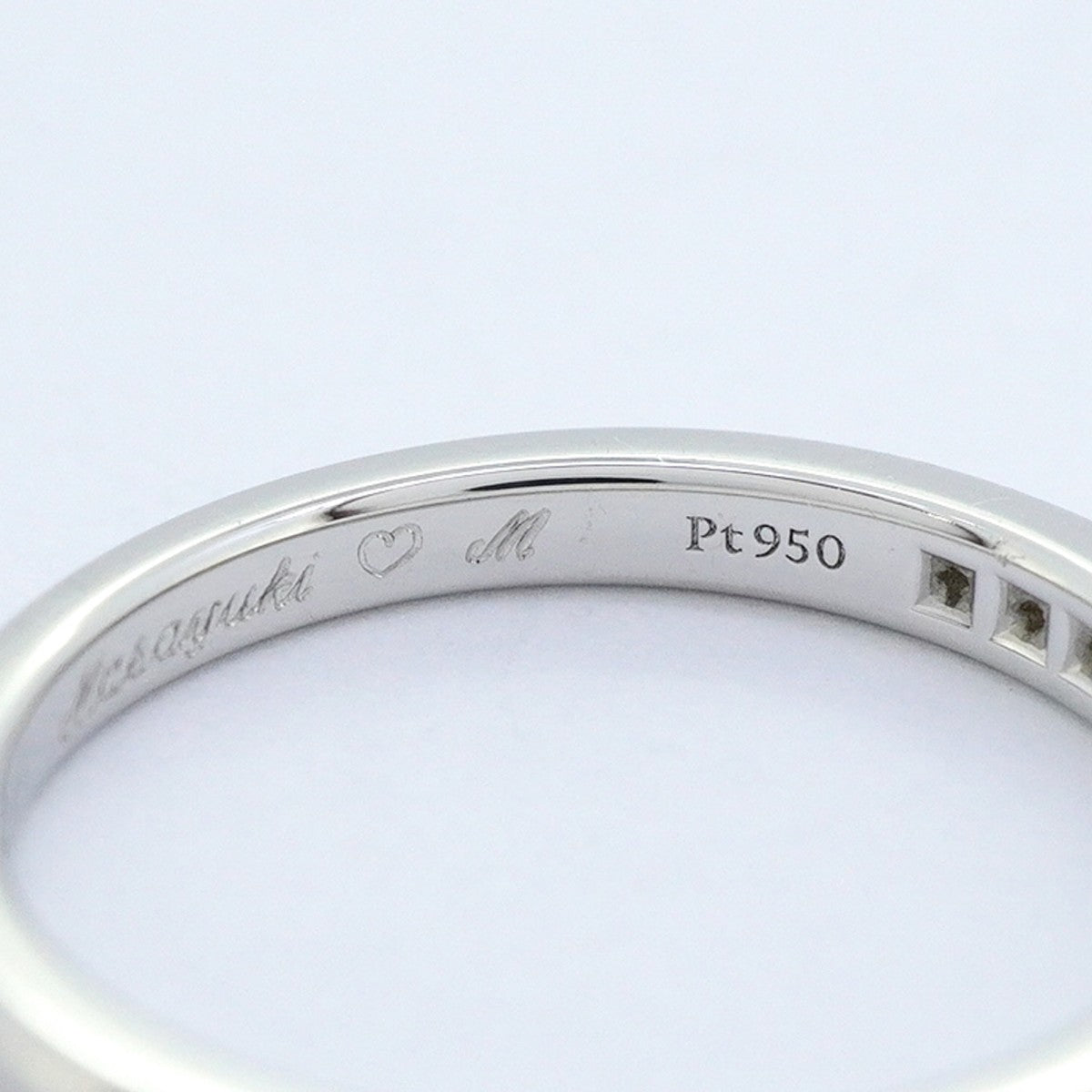 【6jeb0886】ティファニー リング チャネルセッティング ハーフエタニティ Pt950 プラチナ ダイヤモンド 8.5号【中古】レディース