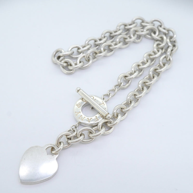 【6jeb0887】ティファニー ネックレス ハートタグ/トグル シルバー925【中古】レディース