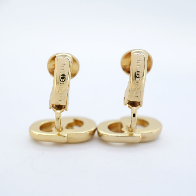 【6jeb0889】クリスチャンディオール イヤリング CDロゴ GPメッキ ゴールド【中古】レディース