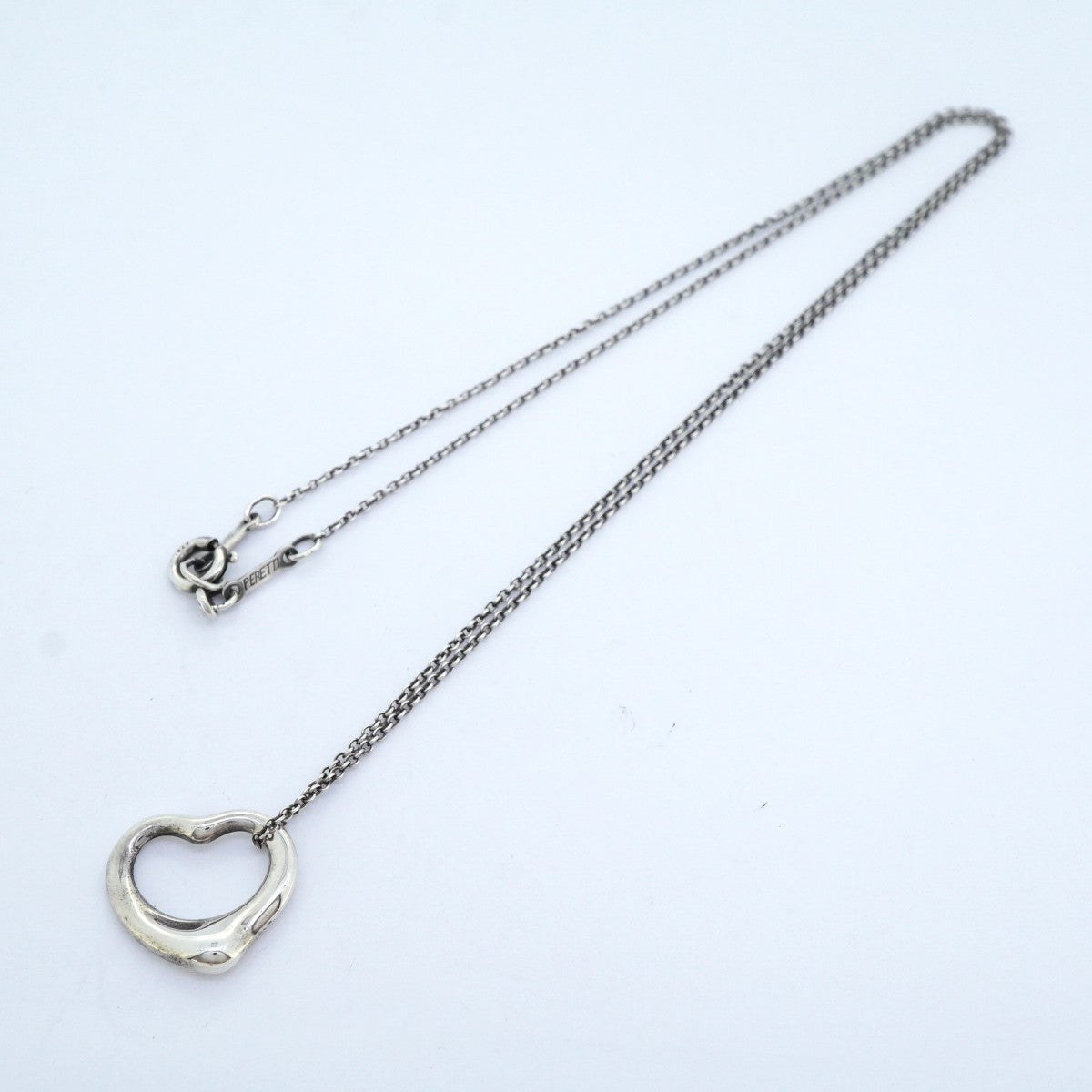 【6jeb0907】ティファニー ネックレス オープンハート シルバー925【中古】レディース
