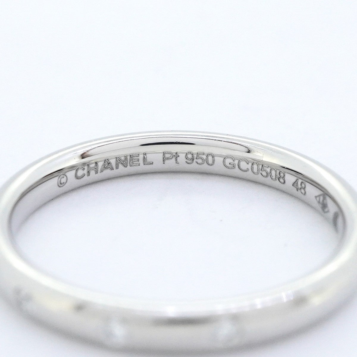 【6jeb0909】シャネル リング ジョンパリジャン 3PD Pt950 プラチナ ダイヤモンド ＃48【中古】レディース