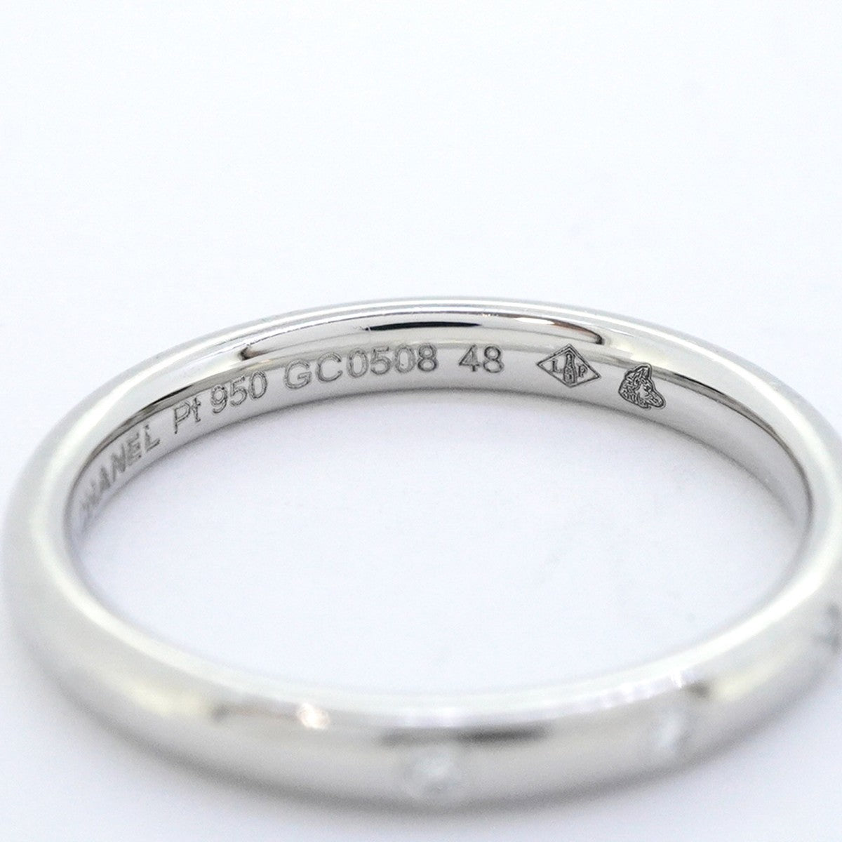【6jeb0909】シャネル リング ジョンパリジャン 3PD Pt950 プラチナ ダイヤモンド ＃48【中古】レディース