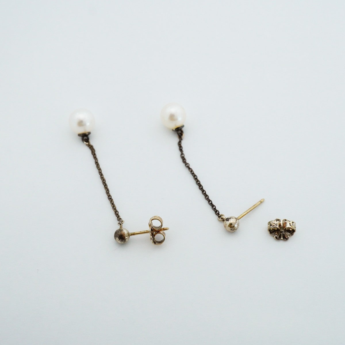【6jeb0915-k】ティファニー ピアス ジーグフェルド シルバー925 パール【中古】レディース