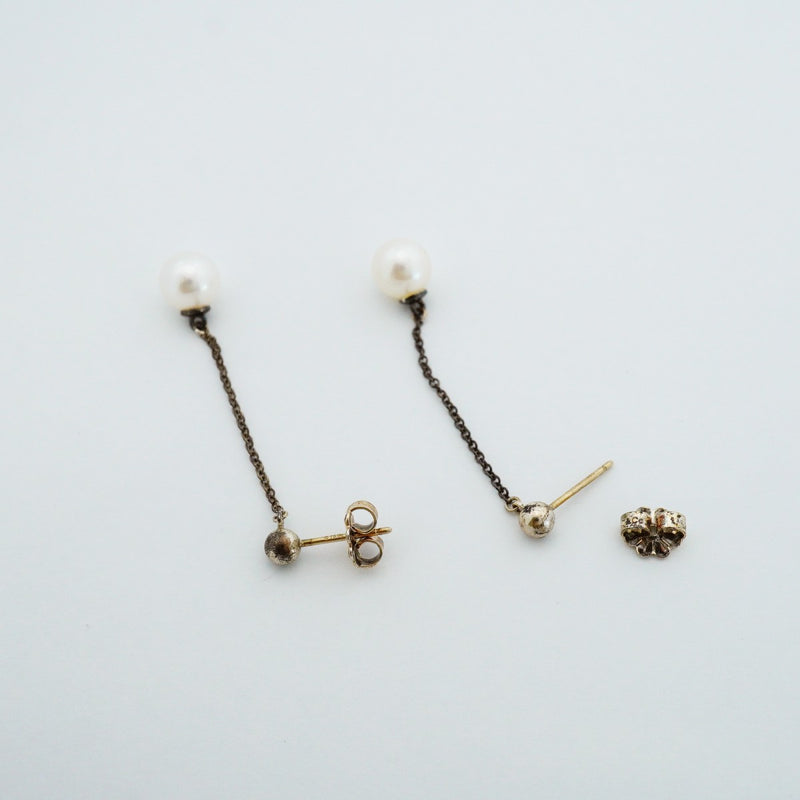 【6jeb0915-k】ティファニー ピアス ジーグフェルド シルバー925 パール【中古】レディース