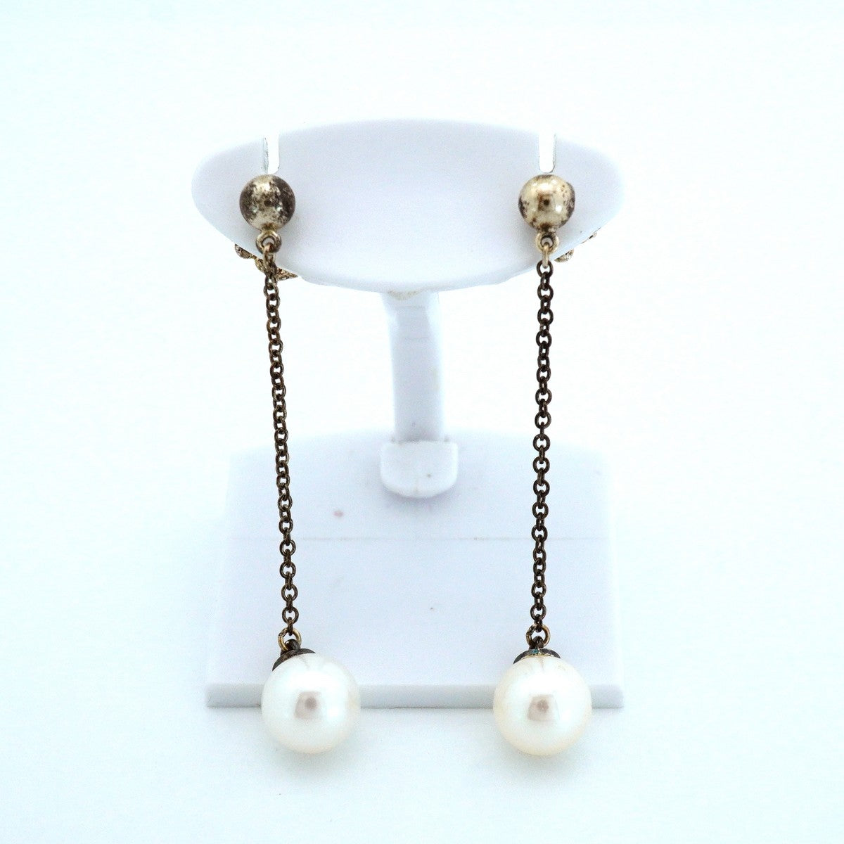 【6jeb0915-k】ティファニー ピアス ジーグフェルド シルバー925 パール【中古】レディース