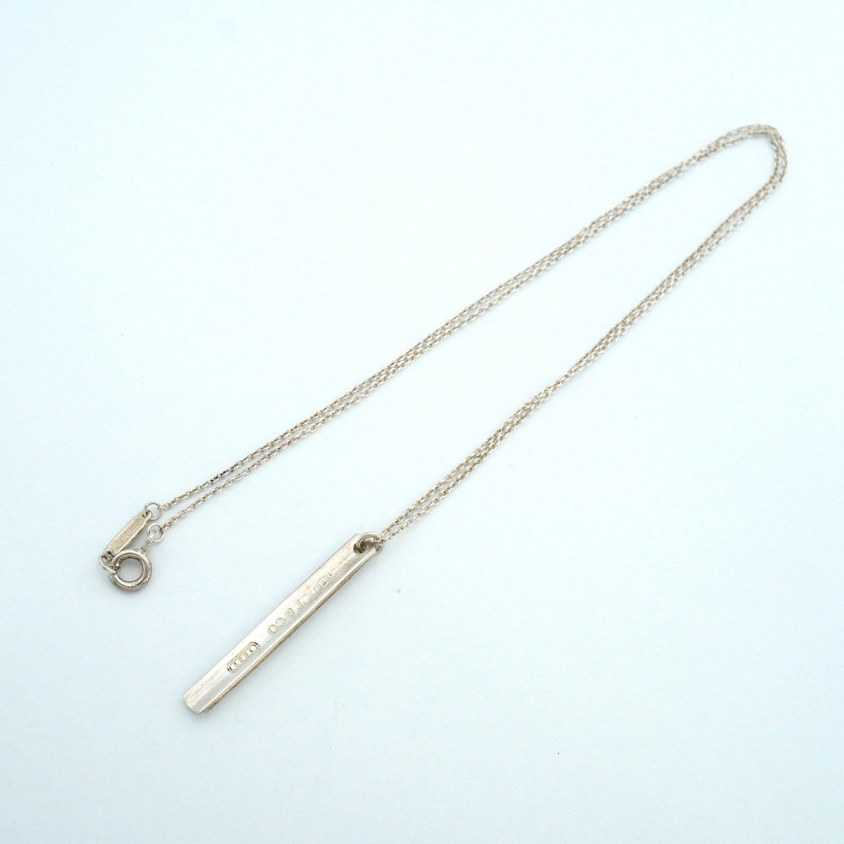 【6jeb0918-k】ティファニー ネックレス 1837/ナロー/バー シルバー925【中古】レディース