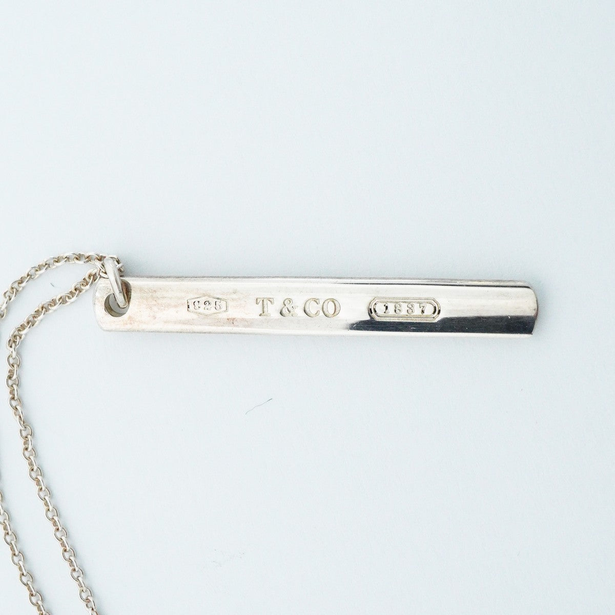 【6jeb0918-k】ティファニー ネックレス 1837/ナロー/バー シルバー925【中古】レディース