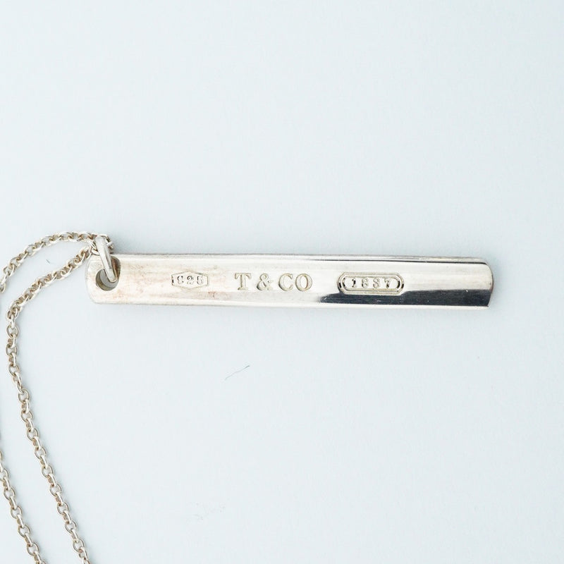 【6jeb0918-k】ティファニー ネックレス 1837/ナロー/バー シルバー925【中古】レディース