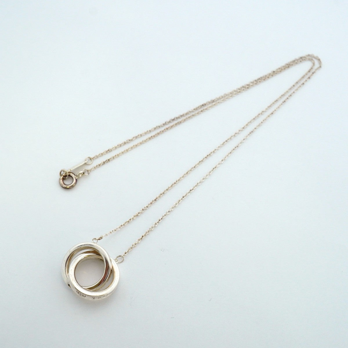 【6jeb0922-k】ティファニー ネックレス インターロッキング/1837 シルバー925【中古】レディース
