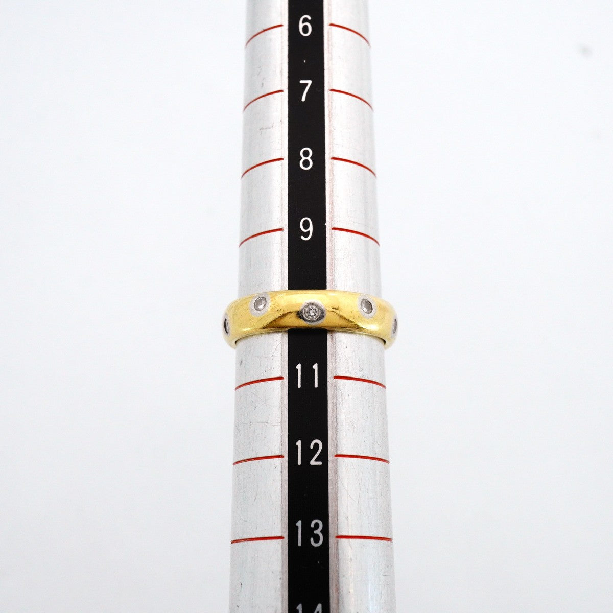 【6jeb0925】ティファニー リング ドッツ K18YG イエローゴールド Pt950 プラチナ ダイヤモンド 10号【中古】レディース